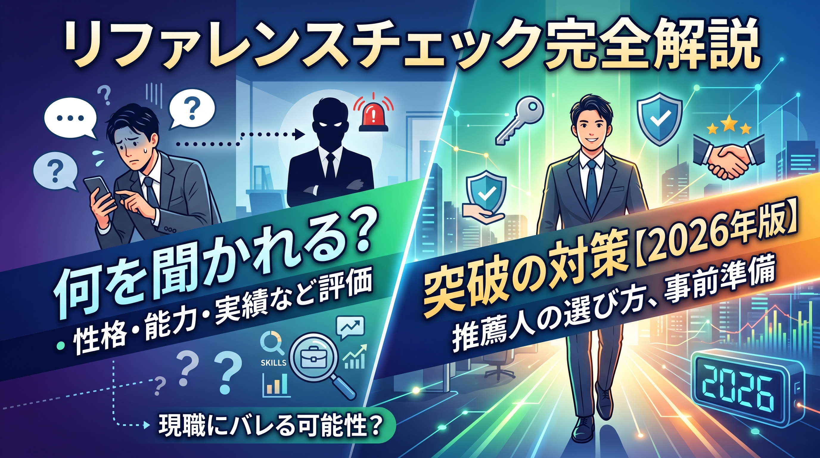 リファレンスチェックでは何を聞かれる？現職にバレる可能性と対策【2026年版】